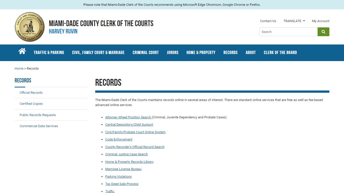 Records - Miami-Dade County